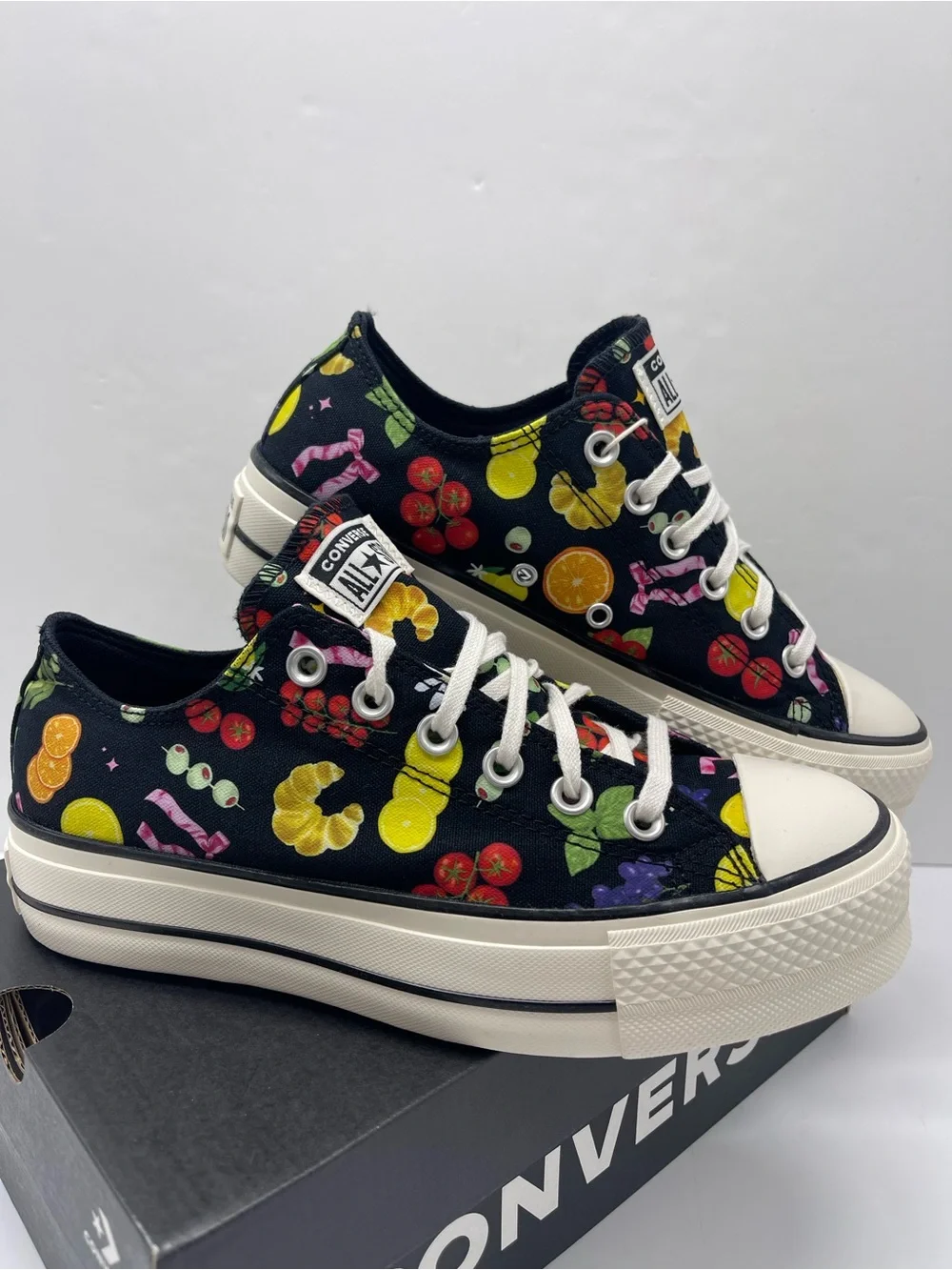 Converse A16112C CTAS LIFT OX BLACK/EGRET/BLACK Platform Sneakers - Picture 8 of 16